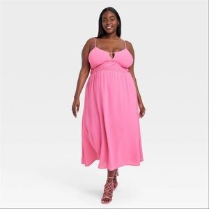 a new day Pink Maxi Dress with Spaghetti Straps